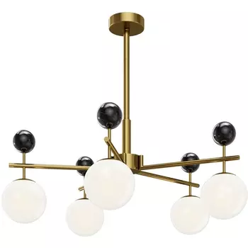 Потолочная люстра на штанге Maytoni Museo MOD436PL-05BS шарики