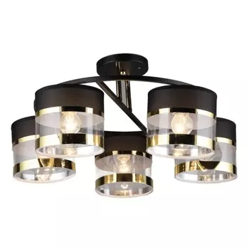Потолочная люстра на штанге Мелодия Света SL1N SL6601-5 BK+FGD 000060448