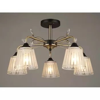 Потолочная люстра на штанге Мелодия Света SL1N SS2188-5 AB+BK 000067876