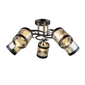 Потолочная люстра на штанге Мелодия Света SL1N SL1624-5 BK+CP 000066055