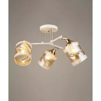 Потолочная люстра на штанге Мелодия Света SS1N SS8748-3 WT+GD 000067893