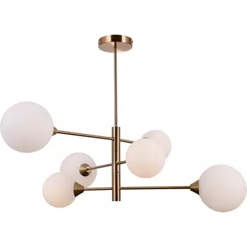 Потолочная люстра на штанге Moderli Molecule V10838-6P в форме шара