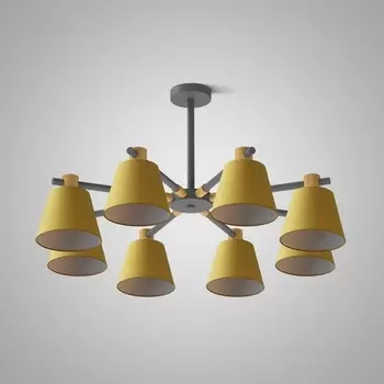 Потолочная люстра на штанге Natura A Yellow 8 ImperiumLoft Naturaay01 (177990-26)