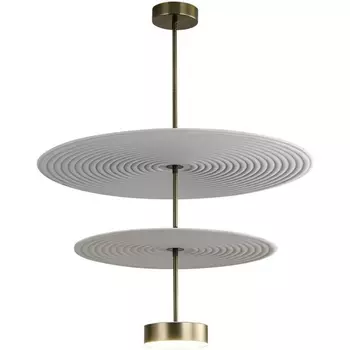 Потолочная светодиодная люстра на штанге Odeon Light Felt 7035/20CA металл/фетр/акрил/бронза/белый/серый 1*20W 3000K 220V