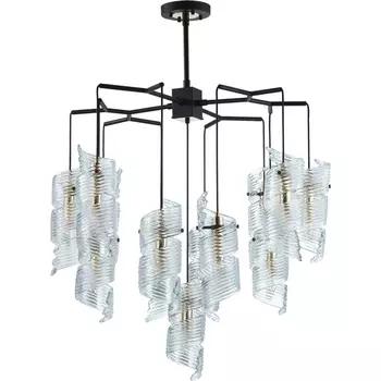 Потолочная люстра на штанге Odeon Light Fusilli 5439/13 черный/золото/металл/стекло E14 13*40W