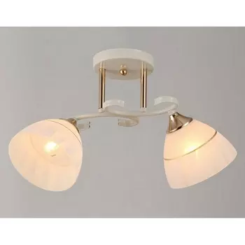 Потолочная люстра на штанге P6467-2 WT+GD Мелодия Света SL1N 000024279