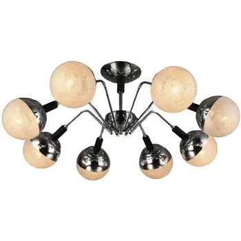 Потолочная люстра на штанге P7281-8 BK+CR Мелодия Света SL1N 000025755