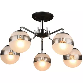 Потолочная люстра на штанге P8189-5 BK+CR Мелодия Света SS1N 000025680