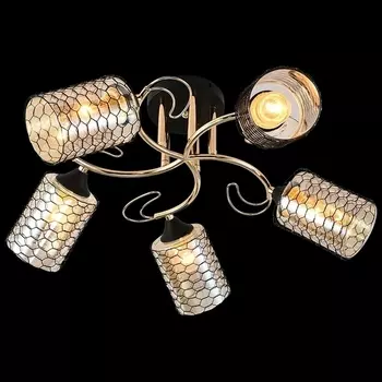 Потолочная люстра на штанге Reluce 01309-0.3-05 BK+FGD