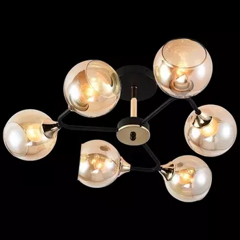 Потолочная люстра на штанге Reluce 01339-0.3-06 BK+FGD