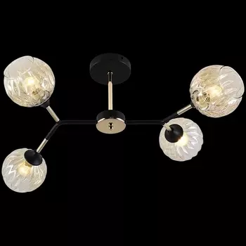 Потолочная люстра на штанге Reluce 01358-0.3-04 BK+FGD