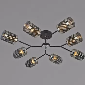 Потолочная люстра на штанге Reluce 01405-3.3-08B BK+CR