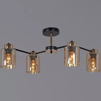 Потолочная люстра на штанге Reluce 01606-0.3-04 BK+FGD