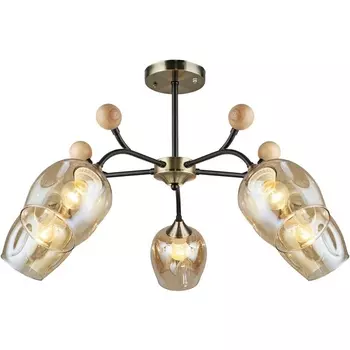 Потолочная люстра на штанге Reluce 02009-0.3-05 AB+BK