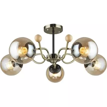 Потолочная люстра на штанге Reluce 02021-0.3-05 AB+BK