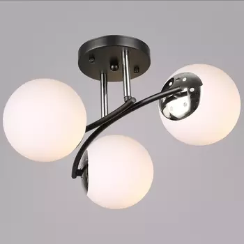 Потолочная люстра на штанге Reluce 02318-0.3-03 BK+CH