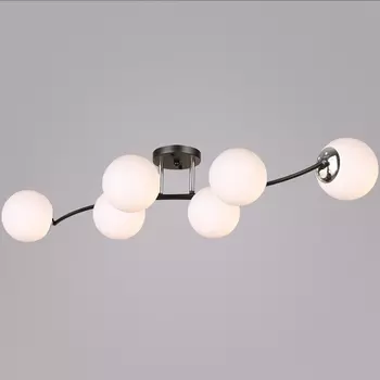 Потолочная люстра на штанге Reluce 02318-0.3-06 BK+CH в форме шара