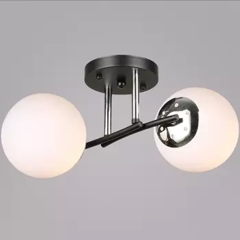 Потолочная люстра на штанге Reluce 02318-0.3-02 BK+CH в форме шара