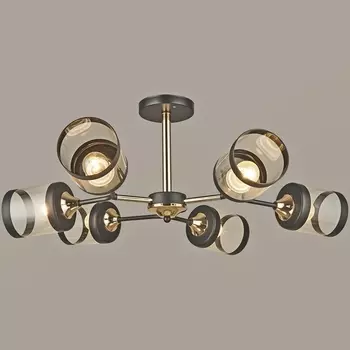 Потолочная люстра на штанге Reluce 03592-0.3-6 FGD+BK