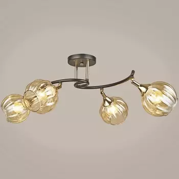 Потолочная люстра на штанге Reluce 04236-0.3-04 BK+FGD