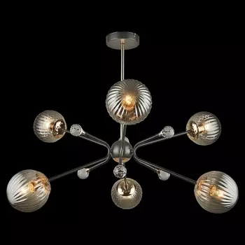 Потолочная люстра на штанге Reluce 04901-0.3-06 COFFEE+FGD в форме шара