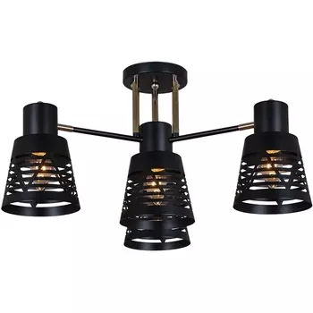 Потолочная люстра на штанге Reluce 06074-3.3-04 BK+FG