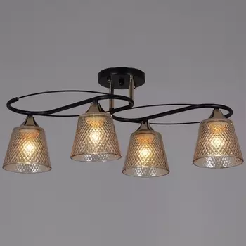 Потолочная люстра на штанге Reluce 06087-0.3-04 BK+FG