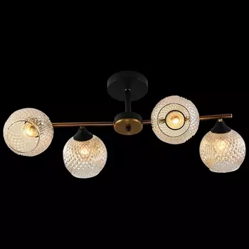 Потолочная люстра на штанге Reluce 11341-0.3-04 GOLD BRONZE+BK в форме шара