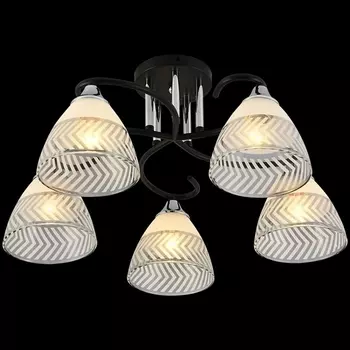 Потолочная люстра на штанге Reluce 11391-0.3-05B BK+CR