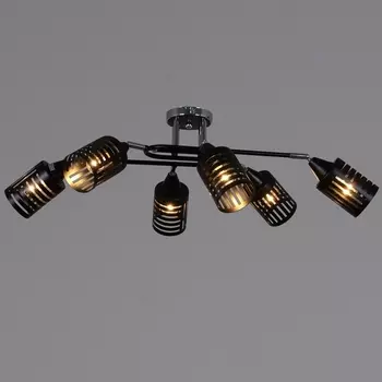 Потолочная люстра на штанге Reluce 70052-3.3-06 CR+BK