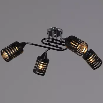 Потолочная люстра на штанге Reluce 70052-3.3-04 CR+BK