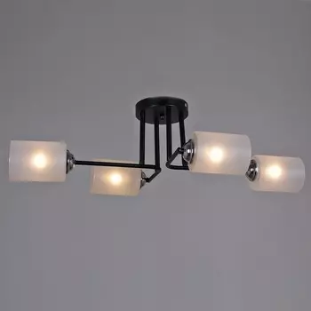 Потолочная люстра на штанге Reluce 70187-0.3-04 BK+CR