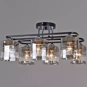 Потолочная люстра на штанге Reluce 70209-0.3-06 BK+CR