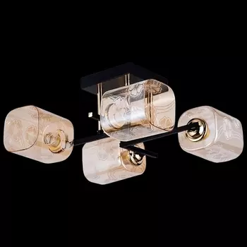 Потолочная люстра на штанге Reluce 72108-0.3-04 BK+FGD