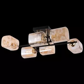 Потолочная люстра на штанге Reluce 72108-0.3-06 BK+FGD