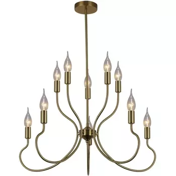 Потолочная люстра на штанге Reluce 74001-0.4-5+5 в виде свечи