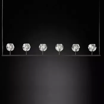 Потолочная люстра на штанге Rh Boule De Cristal Linear Chandelier 6 Black Imperiumloft 40,1222 (84807-22) ImperiumLoft
