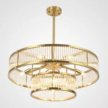 Потолочная люстра на штанге Rh Marais Round Chandelier D80 ImperiumLoft 40,2668