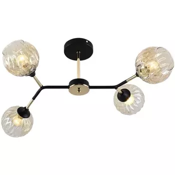 Потолочная люстра на штанге Seven Fires Aelin SF3367/4C-BK-FGD-AM