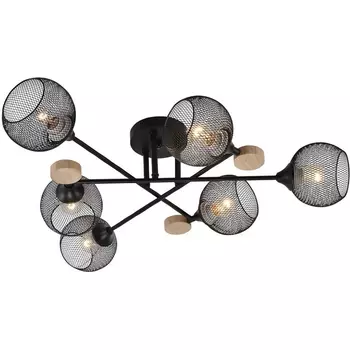 Потолочная люстра на штанге Seven Fires Bazill SF3384/6C-BK-WD