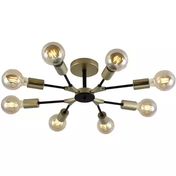 Потолочная люстра на штанге Seven Fires Evlina SF3370/8C-GD-BK