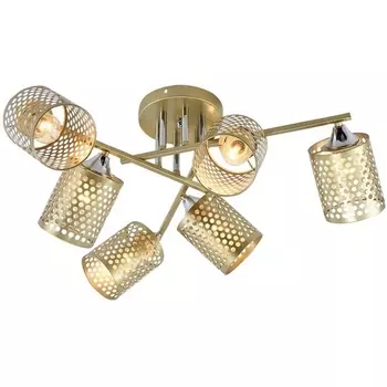 Потолочная люстра на штанге Seven Fires Idella SF3356/6C-GD-CR-GD