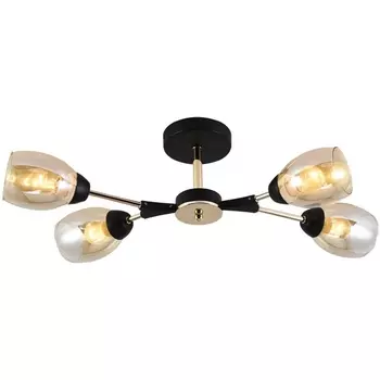 Потолочная люстра на штанге Seven Fires Inesh SF3368/4C-BK-FGD-AM