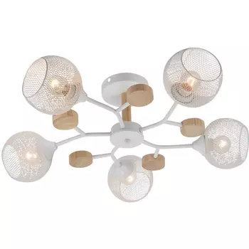 Потолочная люстра на штанге Seven Fires Maklen SF3385/5C-WT-WD