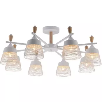 Потолочная люстра на штанге Seven Fires Olban SF3389/8C-WT-WD