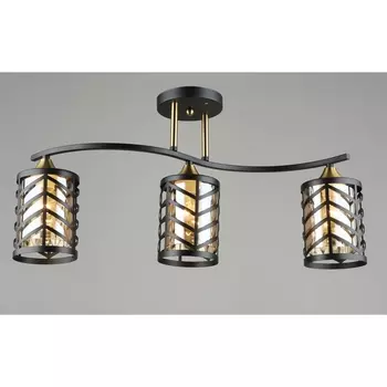 Потолочная люстра на штанге SL3501-3 BK+GD Мелодия Света SL1N 000065845