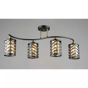 Потолочная люстра на штанге SL3501-4 BK+GD Мелодия Света SL1N 000065846