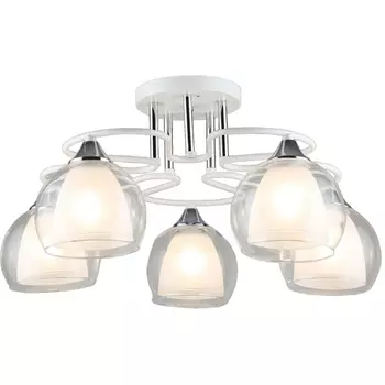 Потолочная люстра на штанге SL4911-5 WT+CR Мелодия Света SL1N 000056985