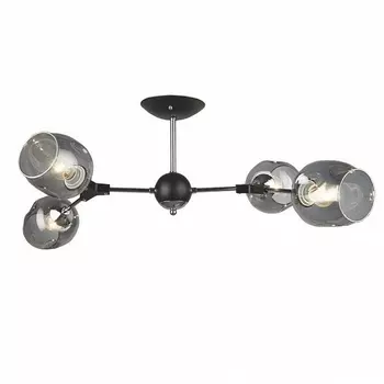 Потолочная люстра на штанге SL5328-4 BK+CR Мелодия Света SL1N 000056965