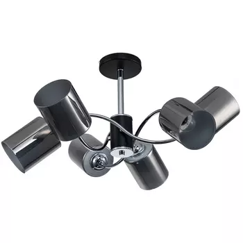 Потолочная люстра на штанге E27*60W Black/Chrome Escada Smog 661/6PL